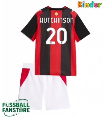 AC Milan Omari Hutchinson #20 Replik Heimtrikot Kinder 2026-27 Kurzarm (+ Kurze Hosen)